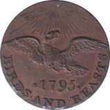1795 PIDCOCK EXHIBITION HALFPENNY TOKEN - HALFPENNY TOKEN - Cambridgeshire Coins