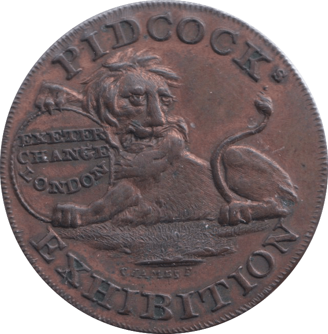 1795 PIDCOCK EXHIBITION HALFPENNY TOKEN - HALFPENNY TOKEN - Cambridgeshire Coins