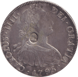1795 SILVER 8 REALE COUNTERSTAMPED SPAIN/BOLIVIA - WORLD COINS - Cambridgeshire Coins