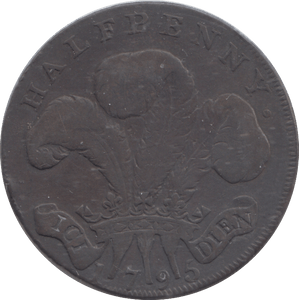 1795 WALES HALFPENNY TOKEN - PENNY TOKEN - Cambridgeshire Coins