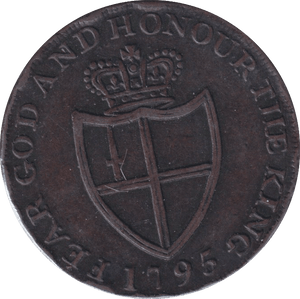 1795 WILLIAM OF LONDON HALFPENNY TOKEN - HALFPENNY TOKEN - Cambridgeshire Coins