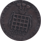 1795 WILLIAM OF LONDON HALFPENNY TOKEN - HALFPENNY TOKEN - Cambridgeshire Coins