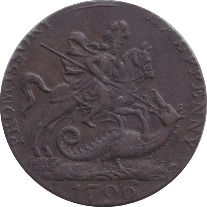 1796 PORTSEA HALFPENNY TOKEN - HALFPENNY TOKEN - Cambridgeshire Coins
