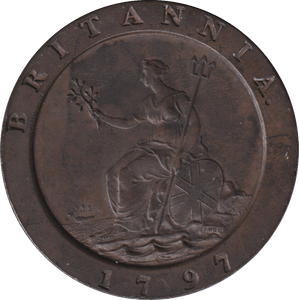 1797 CARTWHEEL TWOPENCE ( EF ) - TWOPENCE - Cambridgeshire Coins