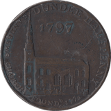 1797 HALFPENNY TOKEN ANGUSHIRE ST ANDREWS CHURCH DUNDEE COWGATE PORT - CHURCH TOKEN - Cambridgeshire Coins