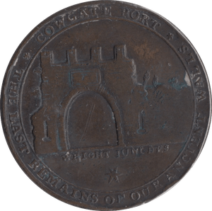 1797 HALFPENNY TOKEN ANGUSHIRE ST ANDREWS CHURCH DUNDEE COWGATE PORT - CHURCH TOKEN - Cambridgeshire Coins