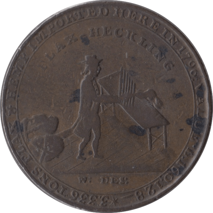 1797 HALFPENNY TOKEN DUNDEE CASTLE - HALFPENNY TOKENS - Cambridgeshire Coins