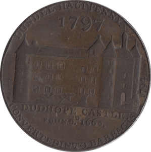 1797 HALFPENNY TOKEN DUNDEE CASTLE - HALFPENNY TOKENS - Cambridgeshire Coins