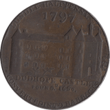 1797 HALFPENNY TOKEN DUNDEE CASTLE - HALFPENNY TOKENS - Cambridgeshire Coins