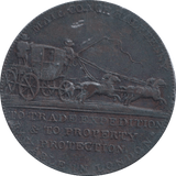 1797 HALFPENNY TOKEN MAIL COACH - HALFPENNY TOKEN - Cambridgeshire Coins