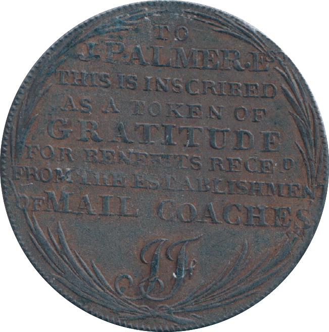 1797 HALFPENNY TOKEN MAIL COACH - HALFPENNY TOKEN - Cambridgeshire Coins