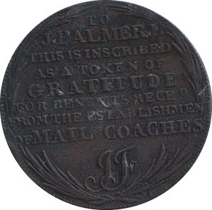 1797 HALFPENNY TOKEN MAIL COACH - HALFPENNY TOKEN - Cambridgeshire Coins