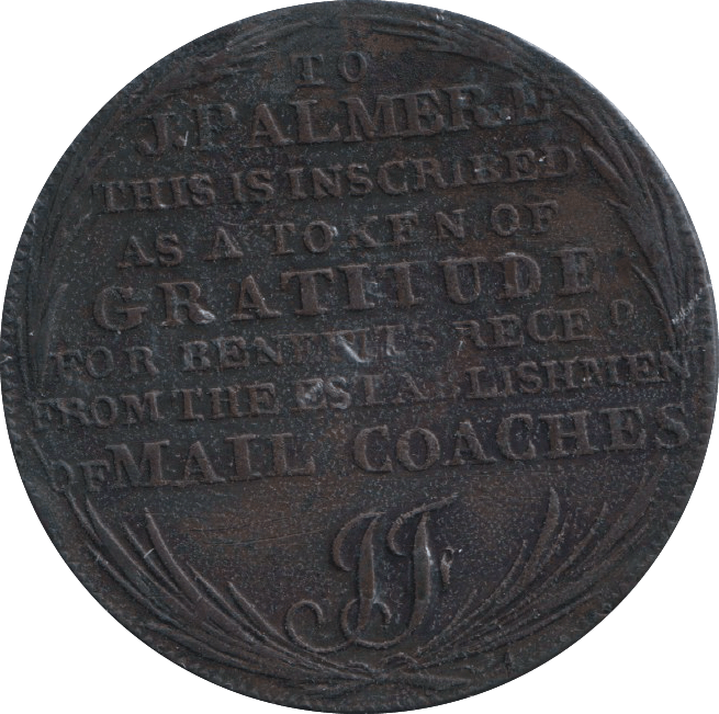 1797 HALFPENNY TOKEN MAIL COACH - HALFPENNY TOKEN - Cambridgeshire Coins