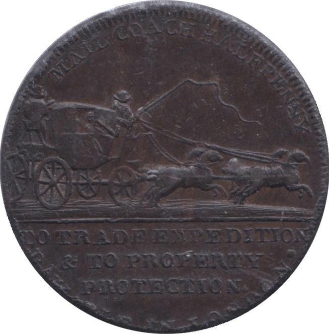 1797 PALMERS STAGE COACH HALFPENNY TOKEN - HALFPENNY TOKEN - Cambridgeshire Coins