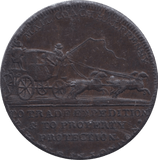 1797 PALMERS STAGE COACH HALFPENNY TOKEN - HALFPENNY TOKEN - Cambridgeshire Coins