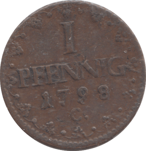 1798 1 PFENNIG SAXONY ALBERTINE - WORLD COINS - Cambridgeshire Coins