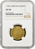 1798 GOLD GUINEA AU58 NGC - NGC GOLD COINS - Cambridgeshire Coins