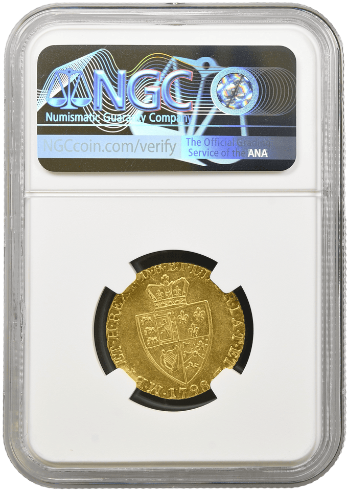 1798 GOLD GUINEA AU58 NGC - NGC GOLD COINS - Cambridgeshire Coins