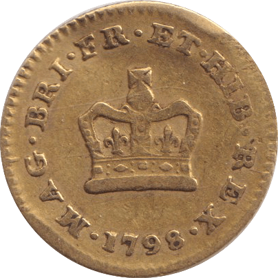 1798 GOLD THIRD GUINEA ( FINE ) - GUINEAS - Cambridgeshire Coins