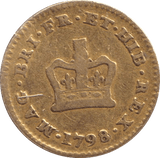 1798 GOLD THIRD GUINEA ( FINE ) - GUINEAS - Cambridgeshire Coins