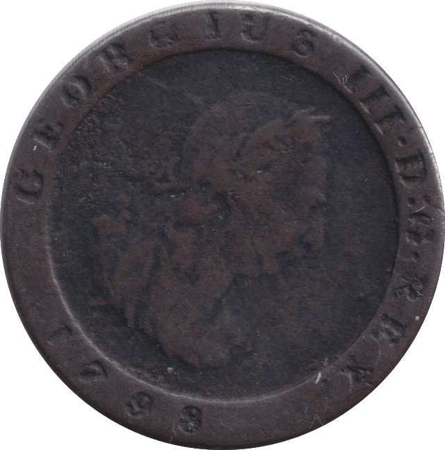 1798 HALF PENNY ISLE OF MAN - WORLD COINS - Cambridgeshire Coins