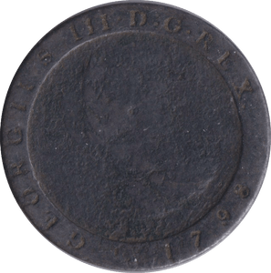 1798 HALFPENNY ISLE OF MAN - WORLD COINS - Cambridgeshire Coins