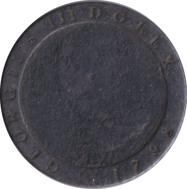 1798 HALFPENNY ISLE OF MAN - WORLD COINS - Cambridgeshire Coins