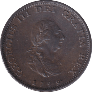 1799 FARTHING ( EF ) - FARTHING - Cambridgeshire Coins
