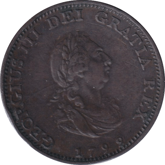 1799 FARTHING ( GVF ) - FARTHING - Cambridgeshire Coins