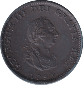 1799 FARTHING ( UNC ) - FARTHING - Cambridgeshire Coins