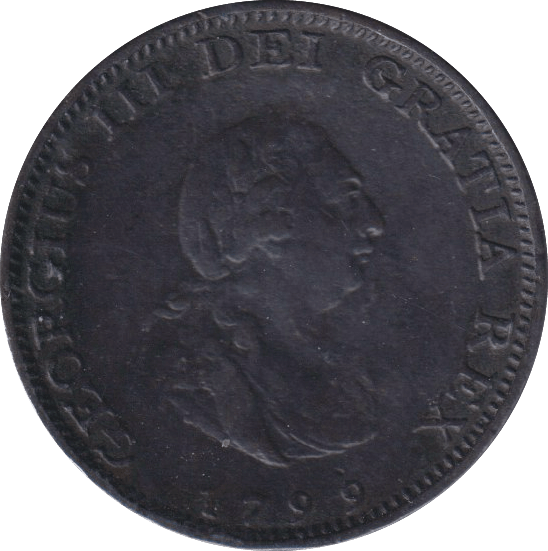 1799 FARTHING ( VF ) - FARTHING - Cambridgeshire Coins