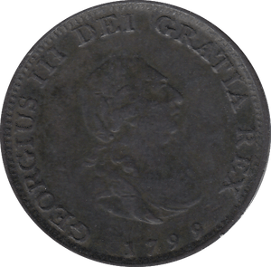 1799 FARTHING ( VF ) - FARTHING - Cambridgeshire Coins