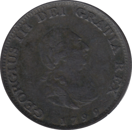 1799 FARTHING ( VF ) - FARTHING - Cambridgeshire Coins