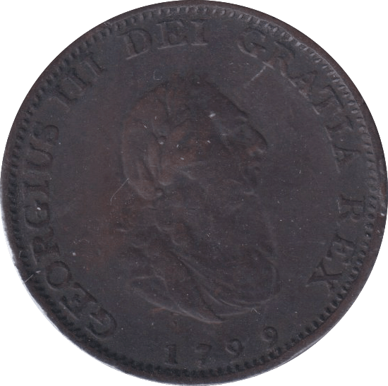 1799 FARTHING ( VF ) - FARTHING - Cambridgeshire Coins