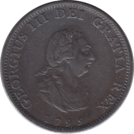 1799 FARTHING ( VF ) - HALFPENNY - Cambridgeshire Coins