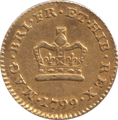 1799 GOLD THIRD GUINEA ( GVF ) - GUINEAS - Cambridgeshire Coins