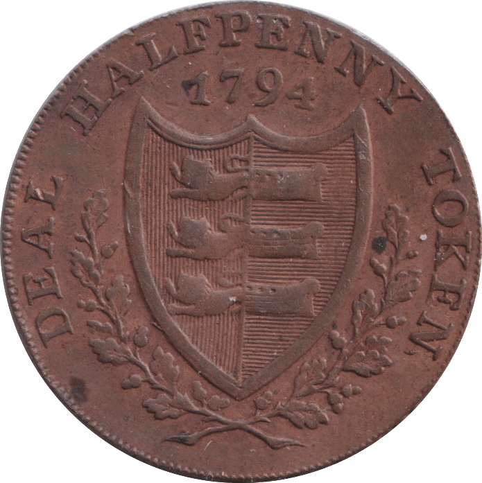 1799 HALFPENNY DEAL TOKEN - HALFPENNY TOKENS - Cambridgeshire Coins