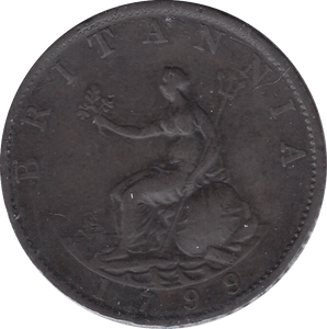 1799 HALPENNY ( VF ) - HALFPENNY - Cambridgeshire Coins