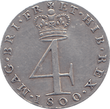 1800 4 PENCE ( GVF ) - WORLD COINS - Cambridgeshire Coins