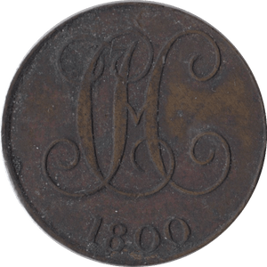 1800 CHRISTS HOSPITAL HALFPENNY TOKEN MIDDLESEX - HALFPENNY TOKENS - Cambridgeshire Coins