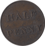 1800 CHRISTS HOSPITAL HALFPENNY TOKEN MIDDLESEX - HALFPENNY TOKENS - Cambridgeshire Coins