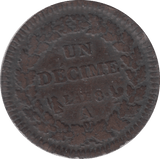 1800 FRANCE 1 DECIME - WORLD COINS - Cambridgeshire Coins
