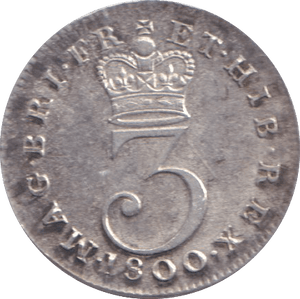1800 MAUNDY THREEPENCE ( GVF ) - MAUNDY THREEPENCE - Cambridgeshire Coins