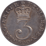 1800 MAUNDY THREEPENCE ( GVF ) - MAUNDY THREEPENCE - Cambridgeshire Coins