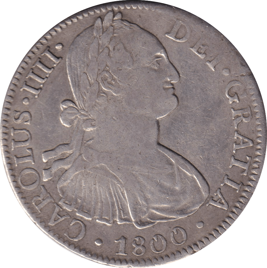 1800 SILVER 8 REALES MEXICO SPANISH COLONY - SILVER WORLD COINS - Cambridgeshire Coins