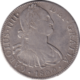 1800 SILVER 8 REALES MEXICO SPANISH COLONY - SILVER WORLD COINS - Cambridgeshire Coins