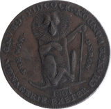 1801 PIDCOCKS MENAGERIE HALFPENNY TOKEN EXETER - HALFPENNY TOKENS - Cambridgeshire Coins