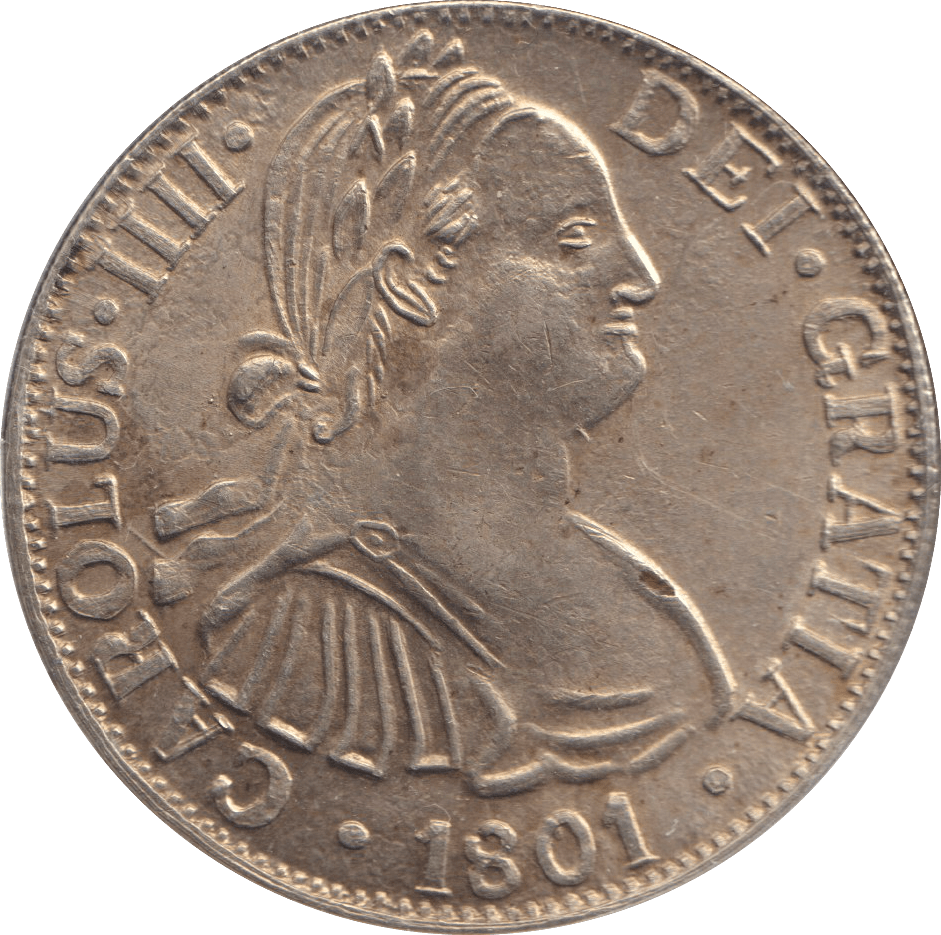 1801 SILVER 8 REALES MEXICO SPANISH COLONY - SILVER WORLD COINS - Cambridgeshire Coins