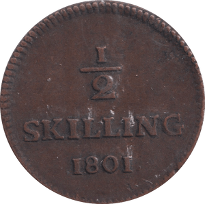 1801 SWEDEN HALF SHILLING - WORLD COINS - Cambridgeshire Coins