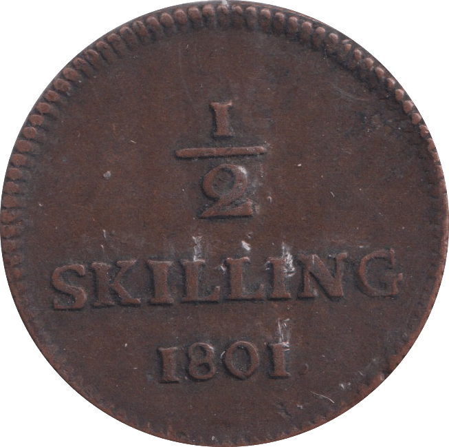 1801 SWEDEN HALF SHILLING - WORLD COINS - Cambridgeshire Coins